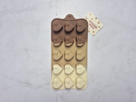 Molde silicona tricolor bombones corazones